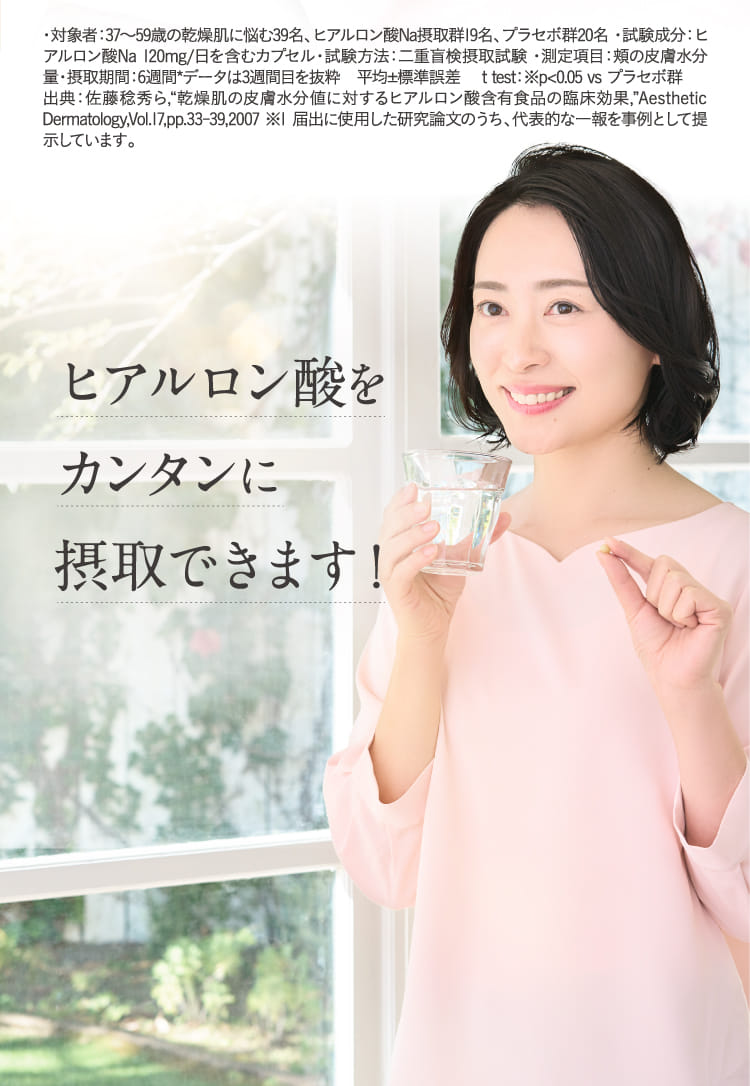 ヒアルロン酸をカンタンに摂取できます!